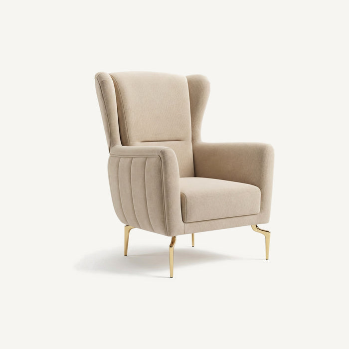 Zumrut Line Armchair Light Beige Baby Face 02 — Light Beige (Baby Face 02)