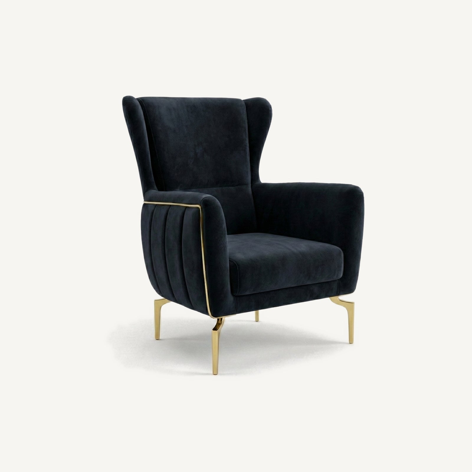 Zumrut Line Armchair Navy Blue Baby Face 22