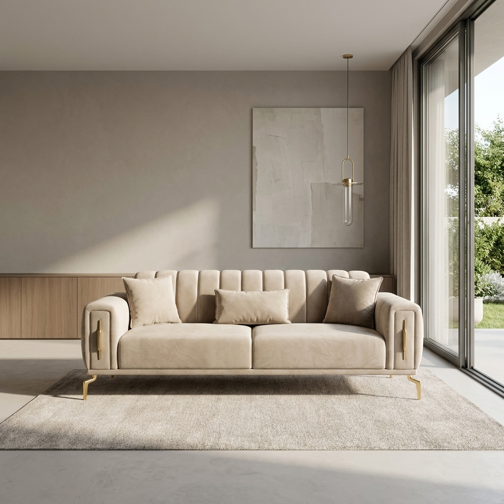 Zumrut Line Beige Baby Face 04 02 Sofa Room2
