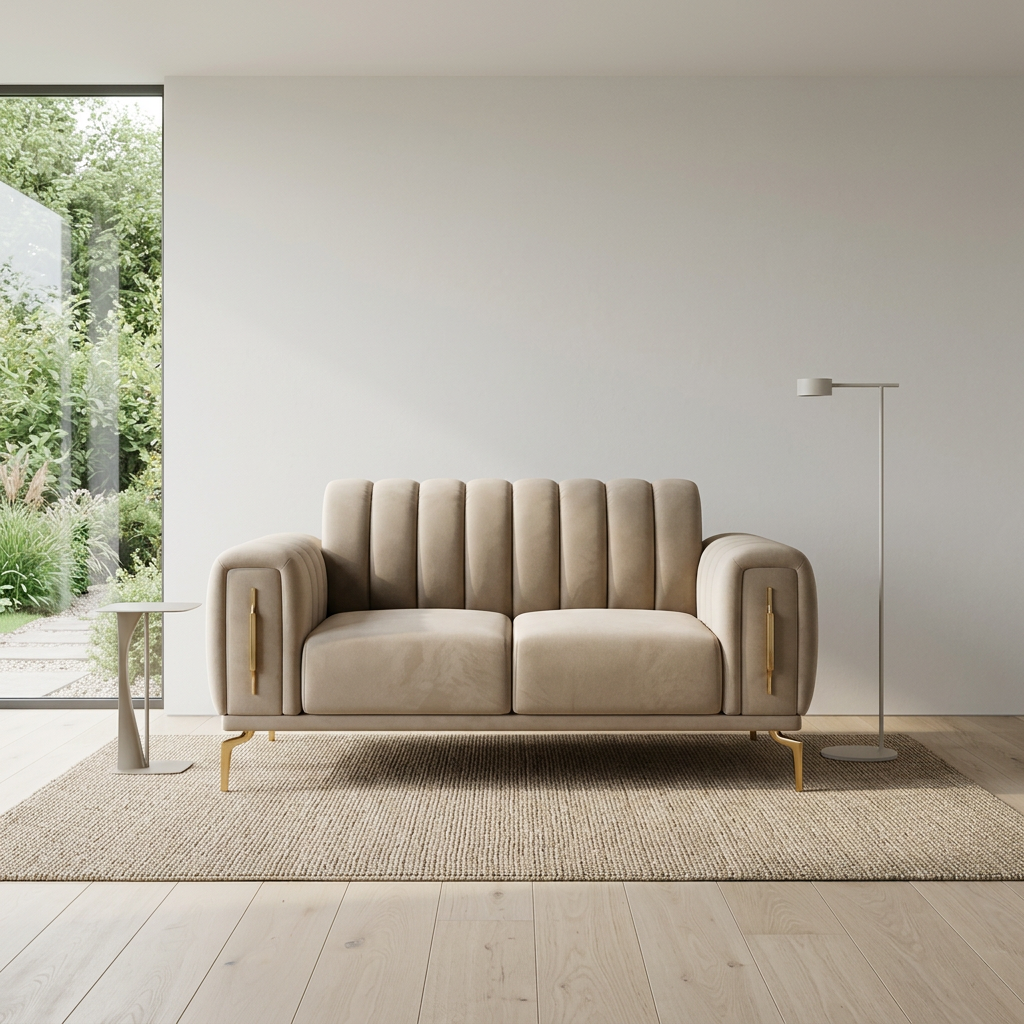 Zumrut Line Beige Baby Face 04 03 Loveseat Room1