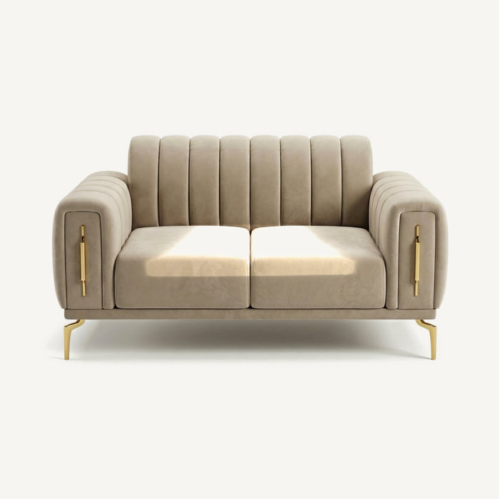 Zumrut Line Loveseat Beige Baby Face 04 — Beige (Baby Face 04)