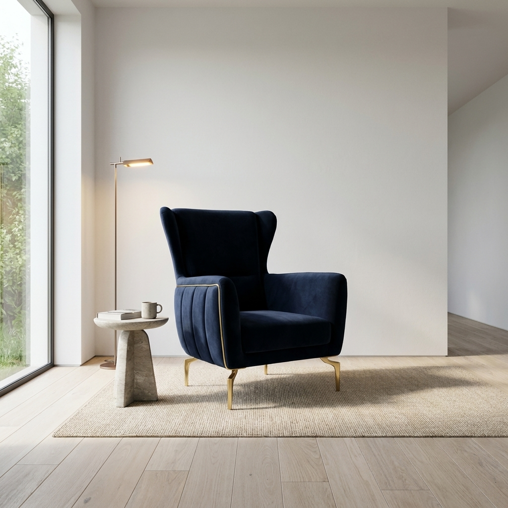 Zumrut Line Navy Blue Baby Face 20 05 Armchair Room1