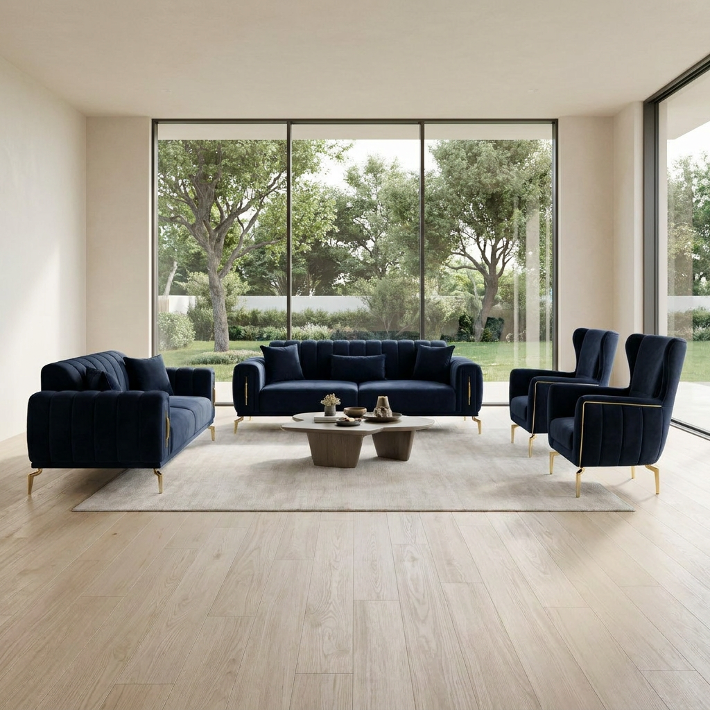 Zumrut Line Navy Blue Baby Face 20 12 Set Full Suite