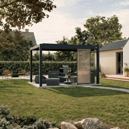 Sliding Shutter – Aluminum Side Panels — Between two posts