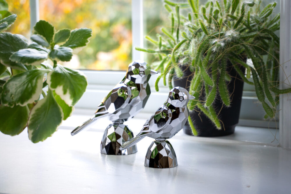 Birds Gold Dark Silver